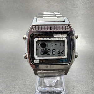 Reloj digital Seiko Silver Wave para hombre 36 mm digital acero rectángulo A257-5020 ¡LEER! - Imagen 1 de 11