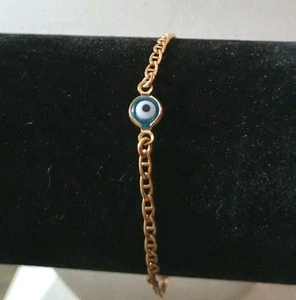 Kettenarmband Sternenblau Evil Eye goldfarben - Bild 1 von 6