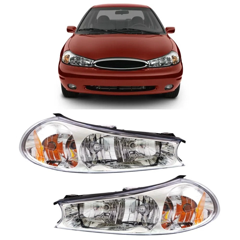 Par de faros para conductor y pasajero Ford Contour 1998-2000 Foto 1 de 4