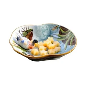 Fruttiera in ceramica, scultura 3D e piatto dipinto a mano per dessert, caramelle, anatra - Foto 1 di 6