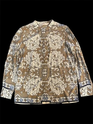 Camisa con botones Tory Burch mezcla de seda para mujer 8 M mezcla de seda pura Foto 1 de 4