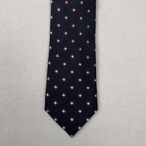 Donald J Trump Tie Red Black Foulard Medallion Signature Collection Vintage - Picture 1 of 6