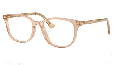 BURBERRY BE2434D 4175 粉色格子米色 53 毫米演示镜片女式眼镜 — 第 1/4 张图片