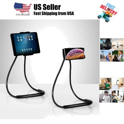 Cell Phone Neck Holder, Flexible Tablet Holder Stand Universal Phone Stand, H... - Image 1 of 4