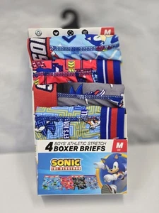 Boys M (8) Sonic the Hedgehog Boxer Briefs Tails Underwear 4 Pk Dr Robotnik K - Picture 1 of 2