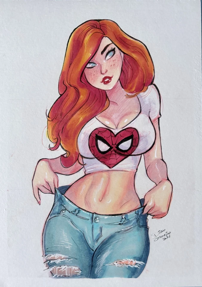 Mary Jane Original Art By Diego Carneiro - Image 1 of 4