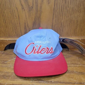 Cappello lana vintage anni 90 Sports Specialties Script Houston Oilers NFL - nuovo con etichetta - Foto 1 di 6