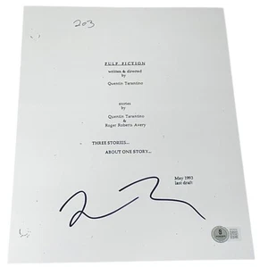 Autógrafo firmado por Quentin Tarantino Pulp Fiction Guión Beckett BAS Q1 - Imagen 1 de 3