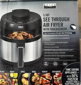 bella 5.3 qt see through air fryer with touchscreen - Picture 1 of 3