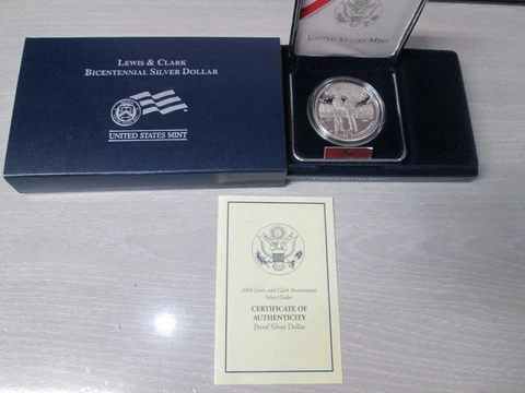 2004 Lewis & Clark Proof Silver Dollar Commemorative Coin Cover