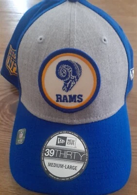 Gorra histórica lateral 2022 Los Angeles Rams New Era 39THIRTY NFL gorra flexible talla M/L Foto 1 de 4