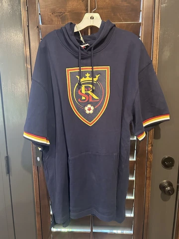Real Salt Lake Mitchell & Ness Blue Short Sleeve Hoodie Men’s XXL Cover
