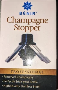BENIR PROFESSIONAL CHAMPAGNE BOTTLE STOPPER STAINLESS STEEL NIB - Picture 1 of 2