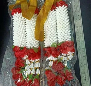 2 x 24 Layers Garland Plastic Flower Thai Style Home Buddha Decor Worship NEW - Picture 1 of 6