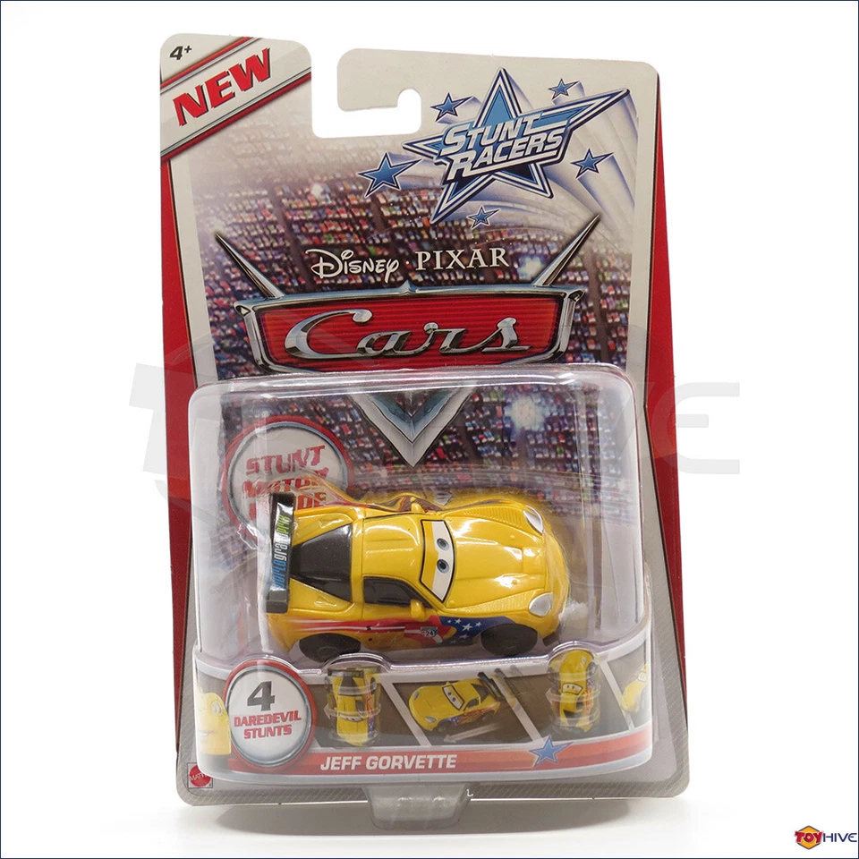 Disney Pixar Cars Stunt Racers Jeff Gorvette 4 Daredevil Stunts 2013