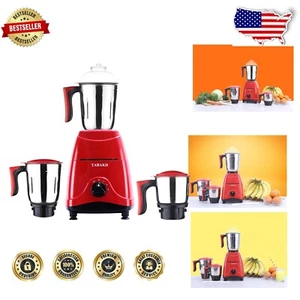 Elegant Red 3-Jar Indian Mixer Grinder – 110V, 650 Watts, Impact Resistant - Picture 1 of 11