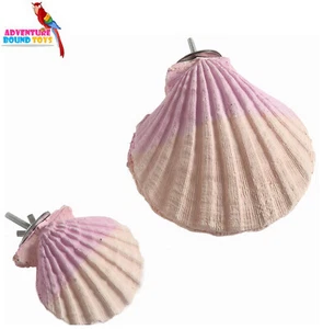 ADVENTURE BOUND EDIBLE CALCIUM CLAM BIRD CAGE PERCH BEAK CLAW TRIM 2 SIZES