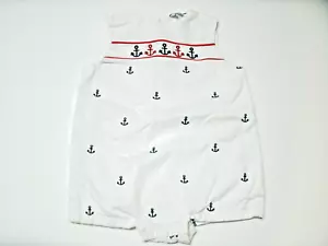 Hartstrings Jungen Strampler Anker weiß rot maritim ärmellos 3-6 Monate Segeln - Bild 1 von 9