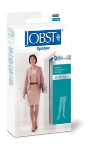 Jobst Womens Petite Opaque Compression Thigh Stockings 20-30 mmhg Supports Silic - Picture 1 of 13