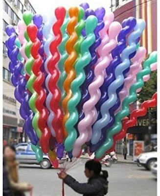 GLOBOS GIGANTES ESPIRAL/TORNILLO para Cumpleaños, Boda, Fiesta ENORMES 140 cm! - VENDEDOR REINO UNIDO Foto 1 de 2