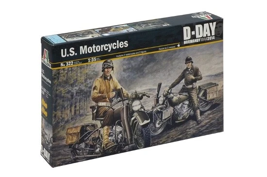 Italeri 322 - 1/35 Motos U.S. WWII - Nuevo - Imagen 1 de 1