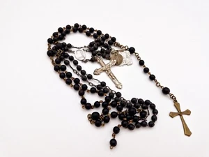 2x Rosenkranz Antik Perlen Kreuz Religion Beten Gebet Kranz Anhänger Fund! - Bild 1 von 13