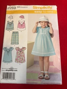 Simplicity 2269, Size 3-8, Child Dress, Top, Pants, Hat, New Uncut, - Picture 1 of 2