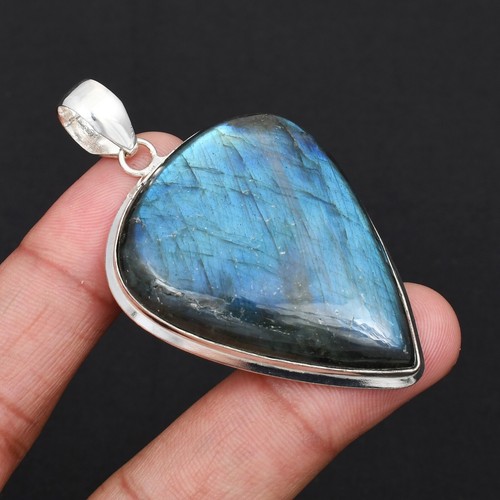 VETEMENTS Ciondolo in argento sterling 925 pietra preziosa labradorite naturale gioielli fatti a mano