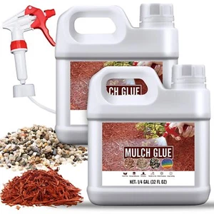 Mulch Glue - 64oz / 0.5 Gallon Landscape Adhesive Gravel Binder Glue with App... - Picture 1 of 7