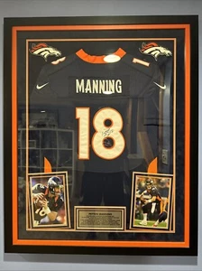 Peyton Manning Denver Broncos Signed Framed Nike Jersey JSA COA Autographed - Picture 1 of 8