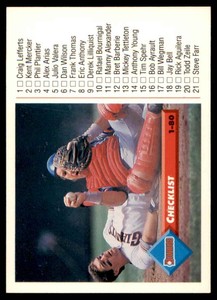 1993 DONRUSS CHECKLIST 1-80 (GARY CARTER/KIRT MANWARING) SAN FRANCISCO