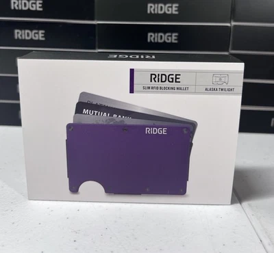 NIB Ridge Wallet Alaska Twilight Purple + Cash Strap + RFID Blocking - Image 1 of 2