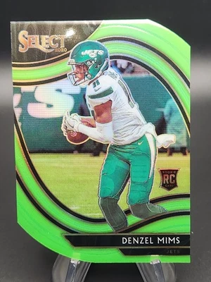 Denzel Mims 2020 Panini Select Rookie Field Level Neon Green Die-Cut - Image 1 of 2