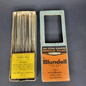  Juego surtido de limas de aguja J BLUNDELL 6 1/4" corte #2 - 12 piezas - vintage - Imagen 1 de 5
