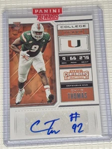 2018 Panini Contenders Draft Picks - College Ticket Chad Thomas #257 (RC) Autogramm - Bild 1 von 2