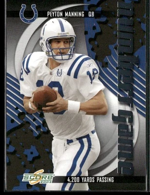 Peyton Manning #/4200 Numbers Game insert 2003 Score Indianapolis Colts - Image 1 of 2