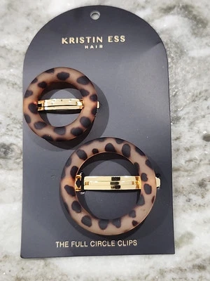 Kristin Ess Hair The Full Circle Clips Animal Print NEW - Image 1 of 2