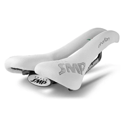 Sillín de bicicleta Selle SMP Drakon con rieles de carbono blanco | Carretera o MTB Foto 1 de 2