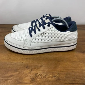 Crocs Men's Hank Haney Spikeless Golf Shoes White/Blue 18975 Size 12 - Picture 1 of 19