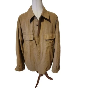 Impermeable by Weatherproof insulated button down Shacket Size XXL Tan & Black - Picture 1 of 8