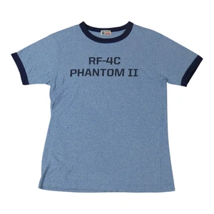 Buzz Rickson T-Shirt Herren M Blau Kampfjet Ringer Air Force Retro Repro Japan - Bild 1 von 8