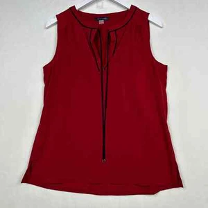 Tommy Hilfiger leichte Bluse Oberteil Damen Gr. M ärmellos Schlitzausschnitt - Bild 1 von 7