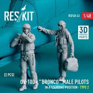 OV-10D+ Bronco male pilots (in a standing position - type2) 2pcs 1:48 RSF48-0043 - Picture 1 of 3