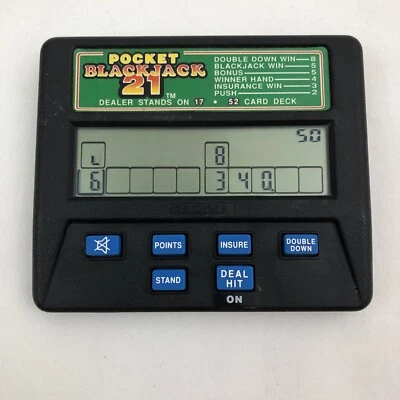POCKET BLACKJACK 21 Handheld Electronic Game Radica Cards Casino Gamble Bet Fun  - Image 1 of 4