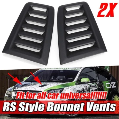 RS Style Car Hood Vent Scoop Louver Scoop Cover Air Flow Intake Trim Accessories - Image 1 of 4