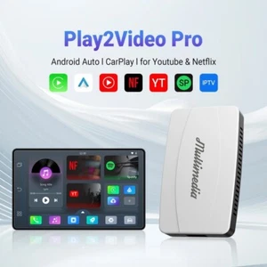 AIBox Play2Video Pro Wireless CarPlay/Android Auto Multimedia Adapter Car Video* - Picture 1 of 8