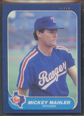 1986 Fleer Update #70 Mickey Mahler Texas Rangers - Image 1 of 2