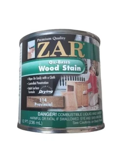 Zar Wood Stain Provincial 114 Interior 1/2 pint Oil-based Half Pint New - Picture 1 of 3