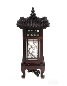 KOREAN TRADITIONAL LAMP, ANTIQUE LAMPE, DESK NIGHT LAMP, DRAGON ROOF TILE DESIGN - Picture 1 of 8