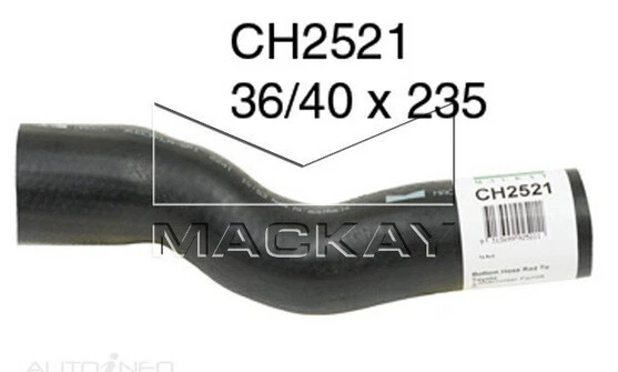 Bottom Radiator Hose (Rad To Pipe) For Toyota FZJ105R Landcruiser 1998-2007 - image 1 of 1